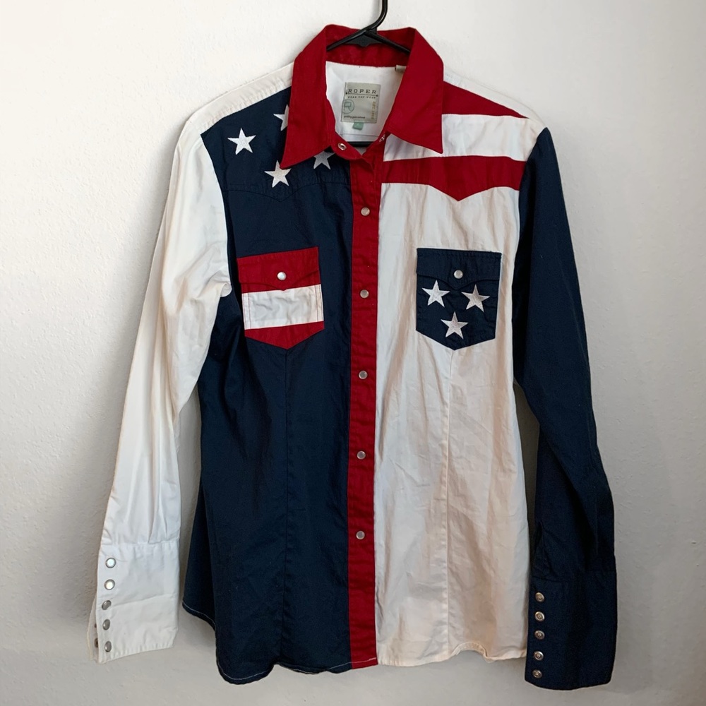American Flag Pearl Snap